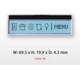 KP25632-00 256x32 Graphic LCD (Chip on Glass)