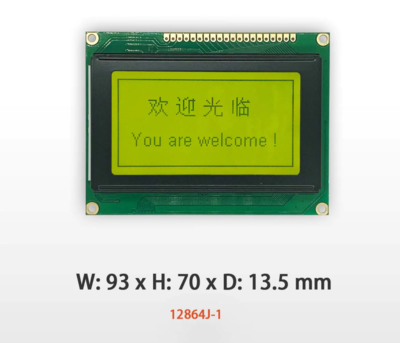 12864J-1 Dot matrix 128x64 Graphic LCD